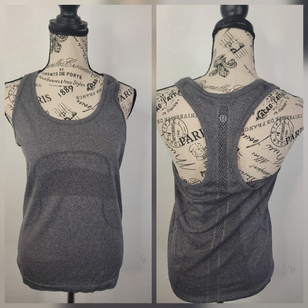 Lululemon Swiftly Tank Top Womens 6 Run Tech Racerback Gray Stretch Athleisure